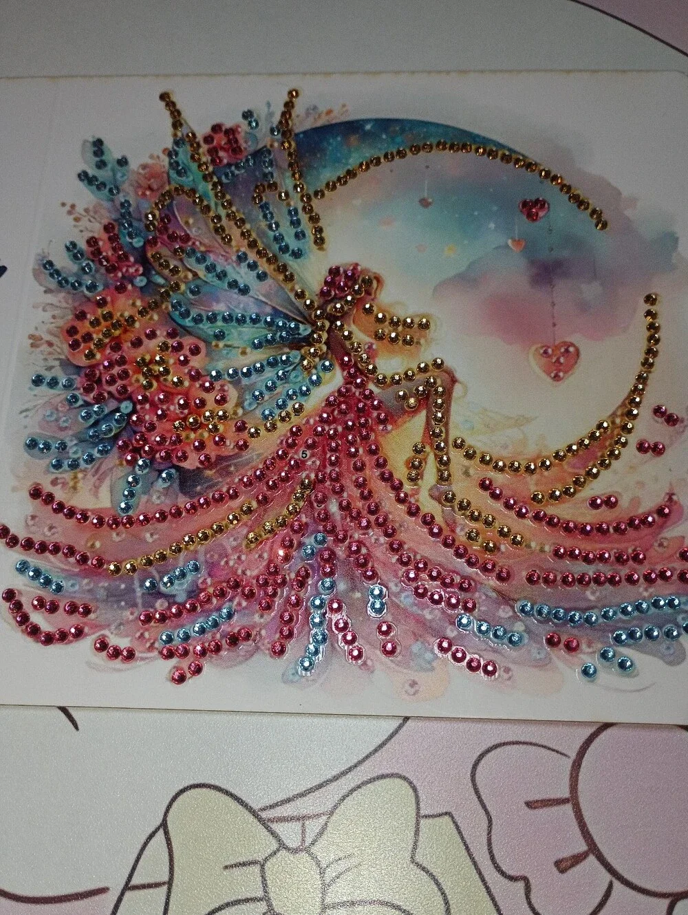 Fairy Diamond Art Card - Handmade